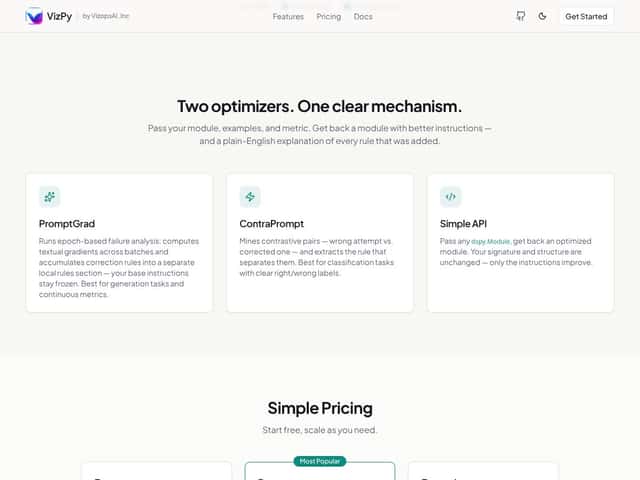 VizPy interface
