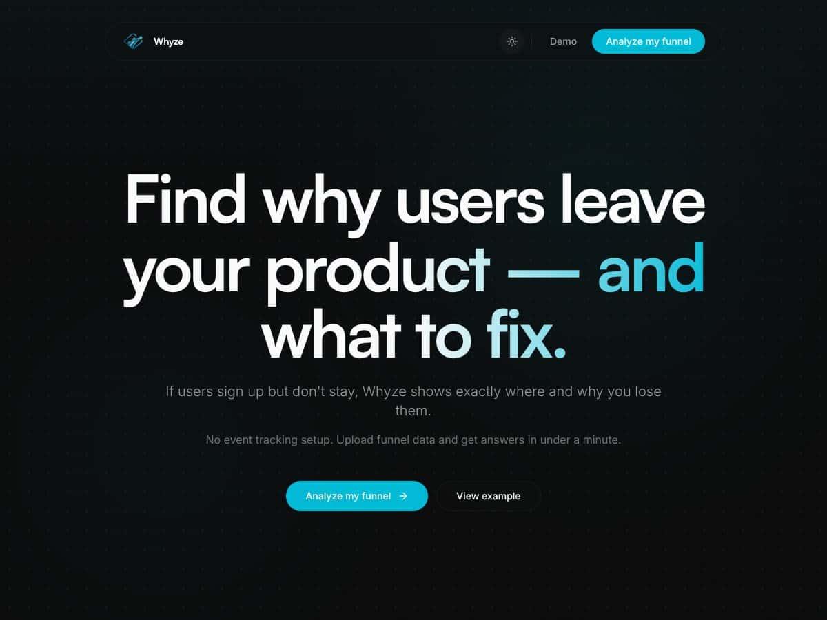 Whyze screenshot