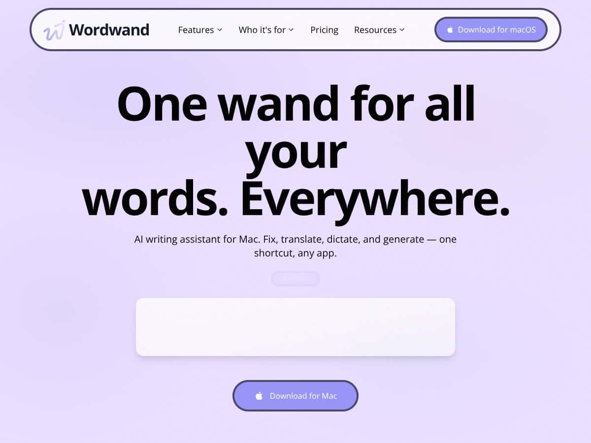Wordwand screenshot