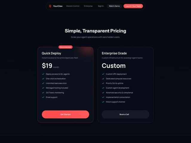 YourClaw: 1-Click Openclaw Orchestration interface