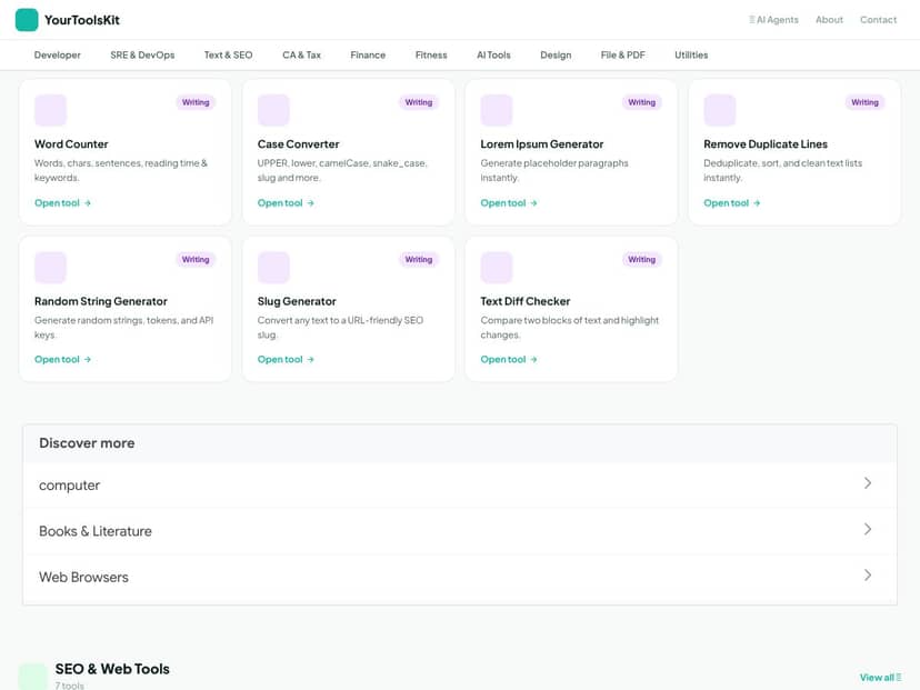 YourToolsKit interface