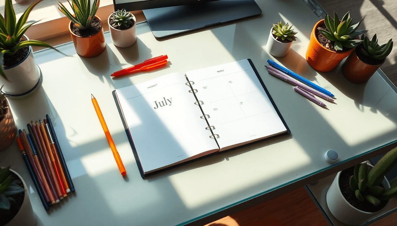 july book template featured image