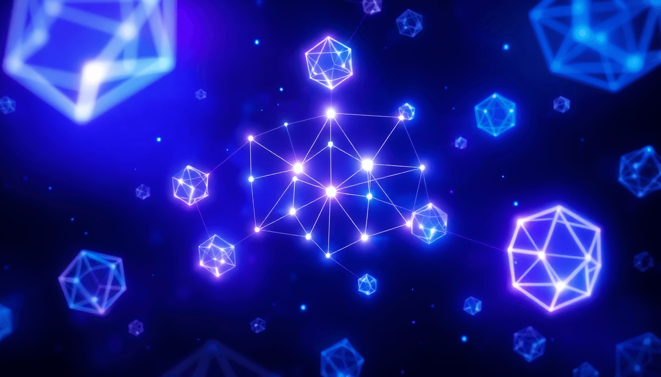 Glowing nodes and branching connections used to symbolize linked story beats