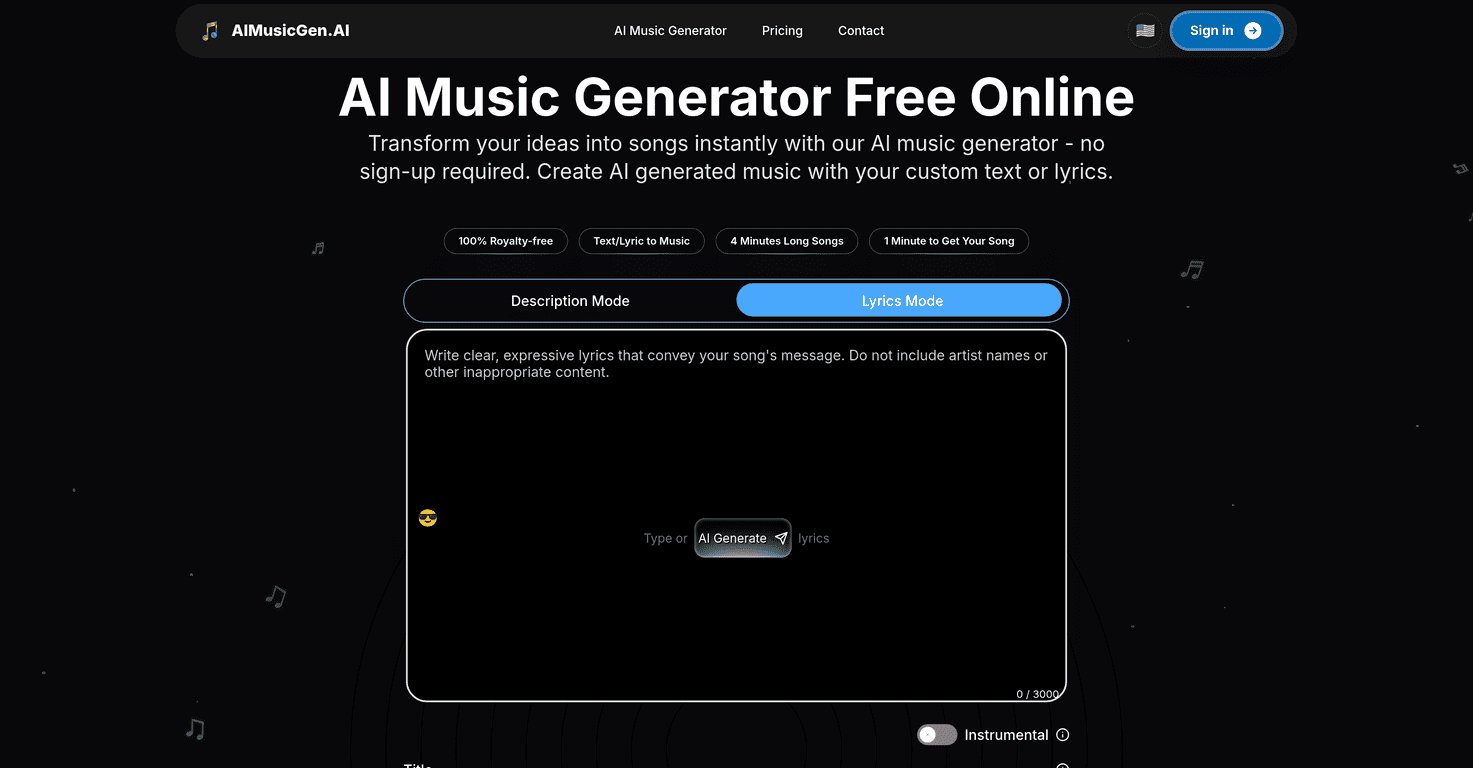 AIMusicGen.ai Review – Your AI Music Creation Companion