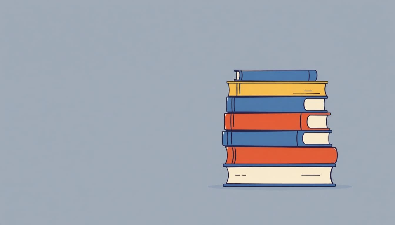 Minimalist illustration of a stacked set of books with stylish, cohesive cover designs, emphasizing a modern and professional aesthetic.