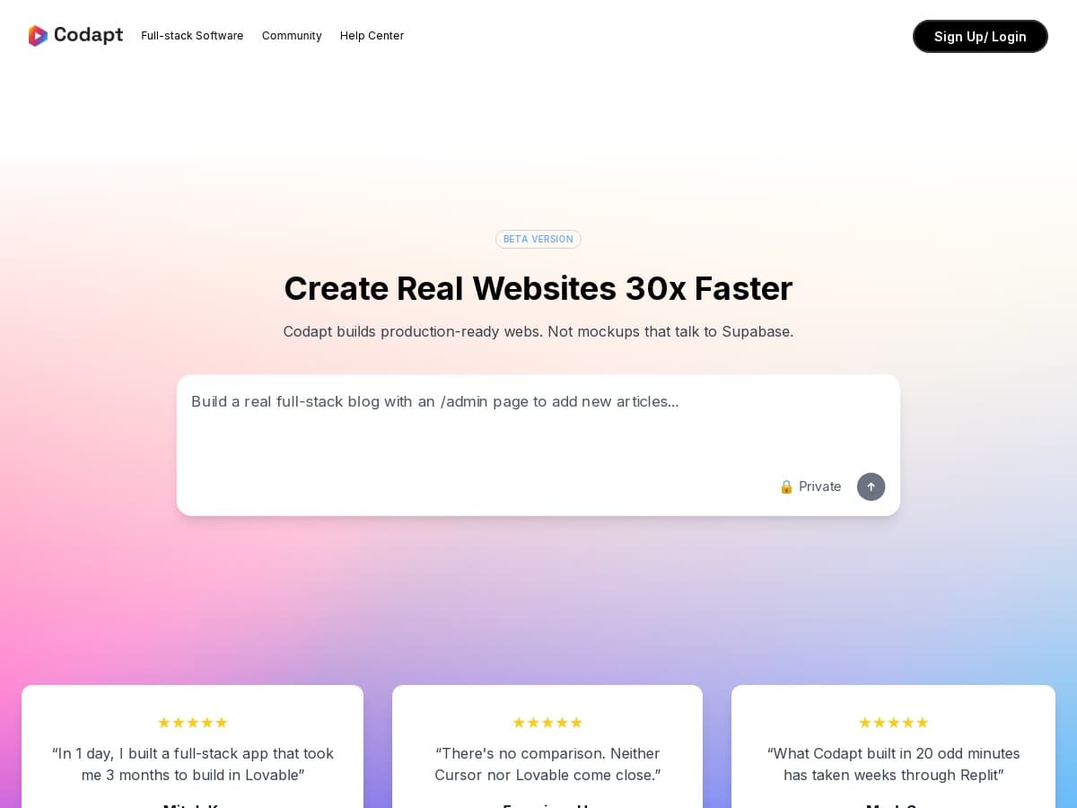 Codapt Review – Accelerating Web App Development