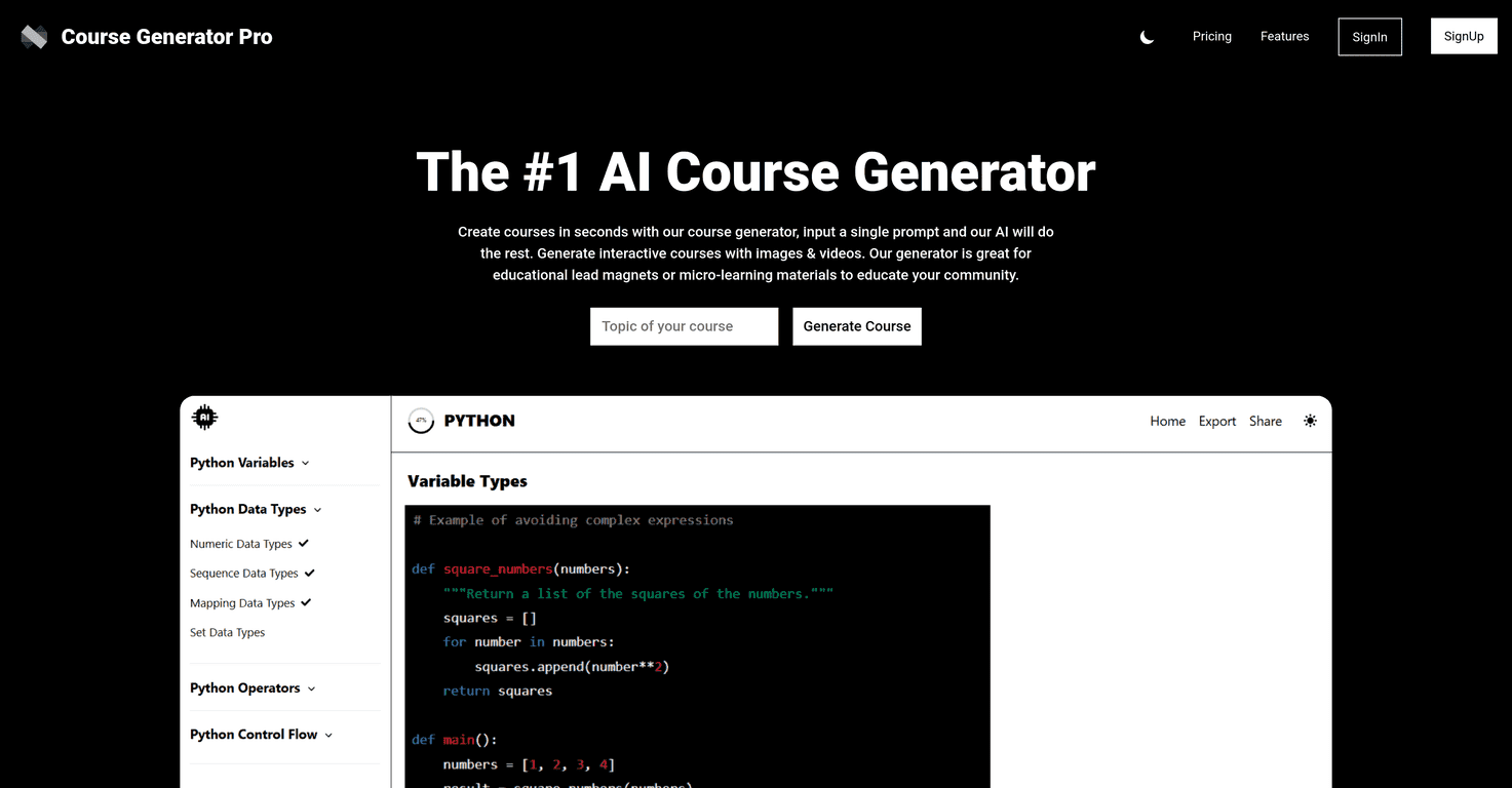 Course Generator Pro Review – Create Courses in Seconds