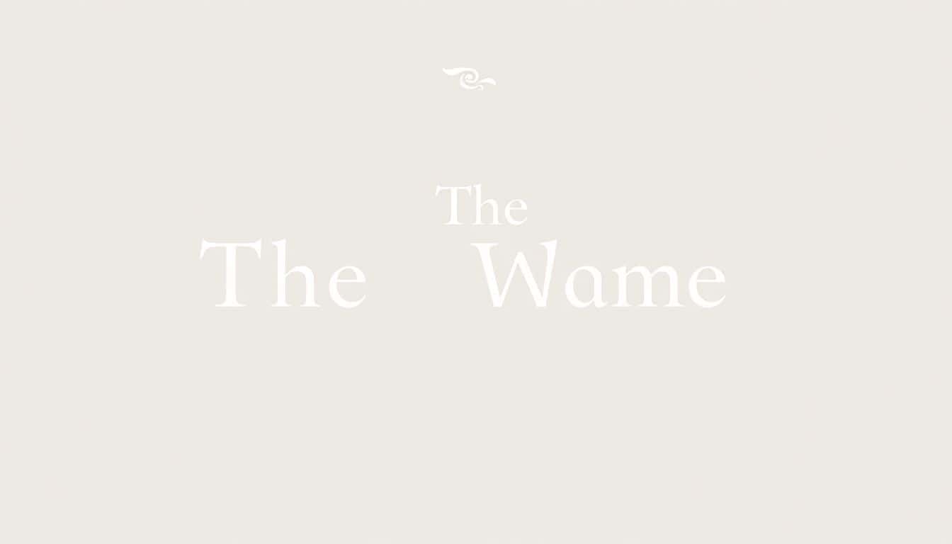 Illustration of a book spine with elegant typography featuring the title and author's name on a soft, muted background, accompanied by a simple decorative motif at the top or bottom.