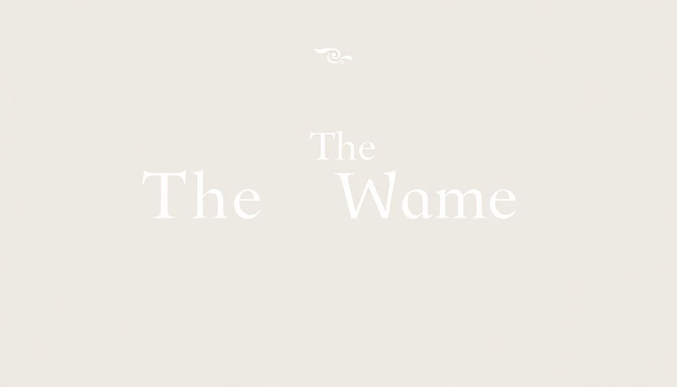 Illustration of a book spine with elegant typography featuring the title and author's name on a soft, muted background, accompanied by a simple decorative motif at the top or bottom.
