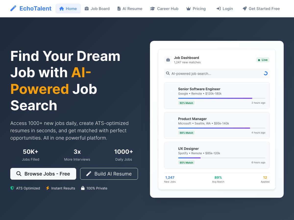 EchoTalent Review – Discover Your Dream Job Faster