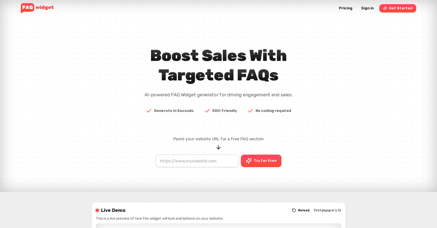 FAQWidget Review – Boost Your Website Engagement Instantly