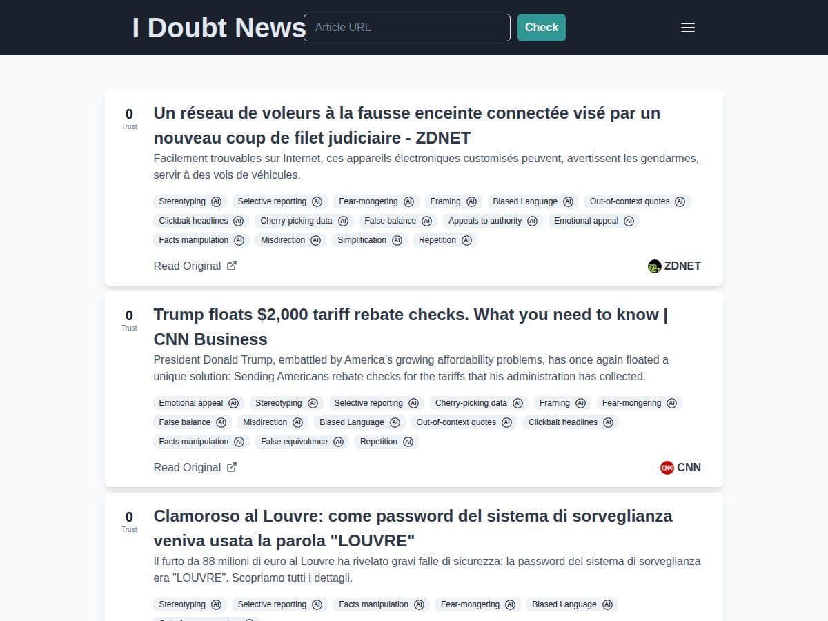 I Doubt News Review – Assess News Credibility Effectively