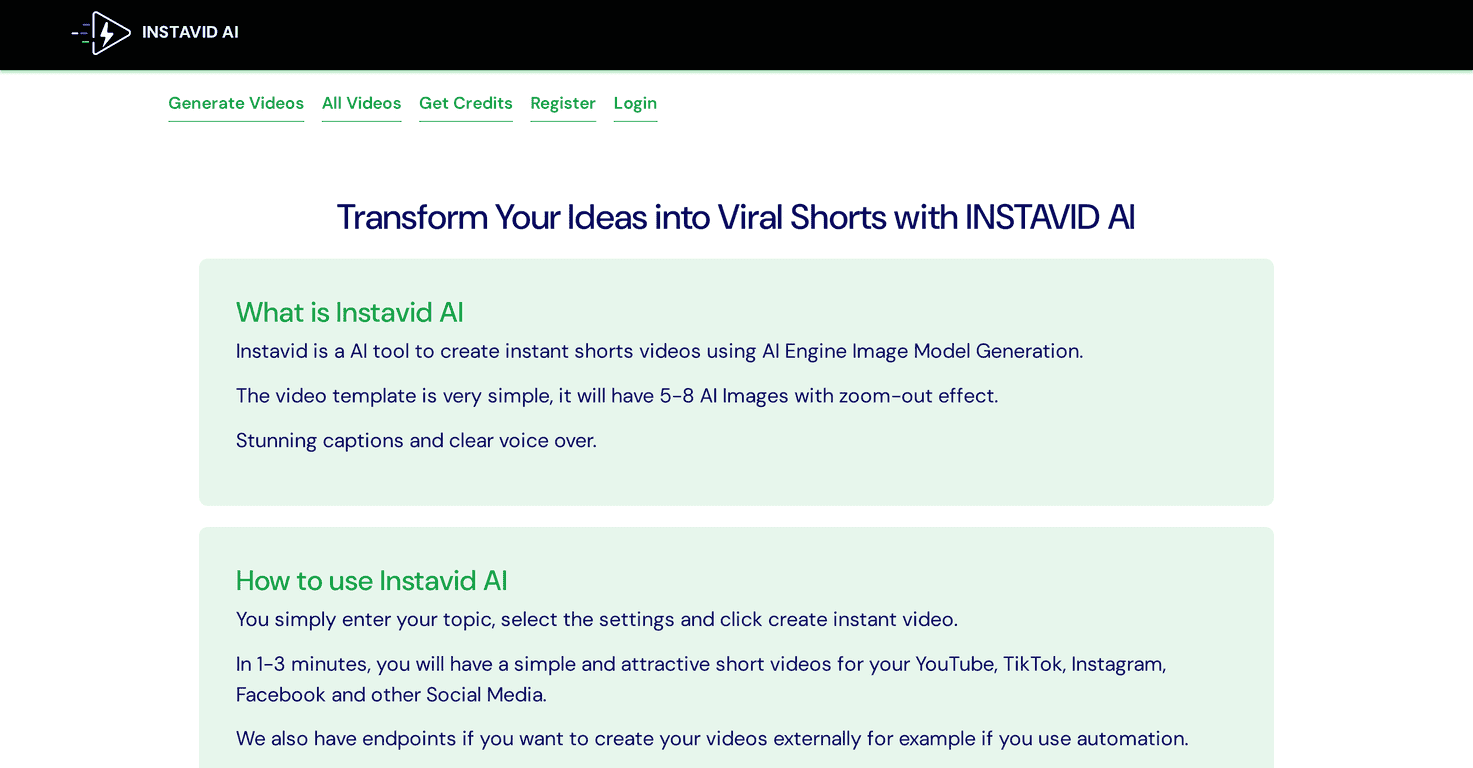 Instavid AI Review – Create Stunning Shorts with Ease