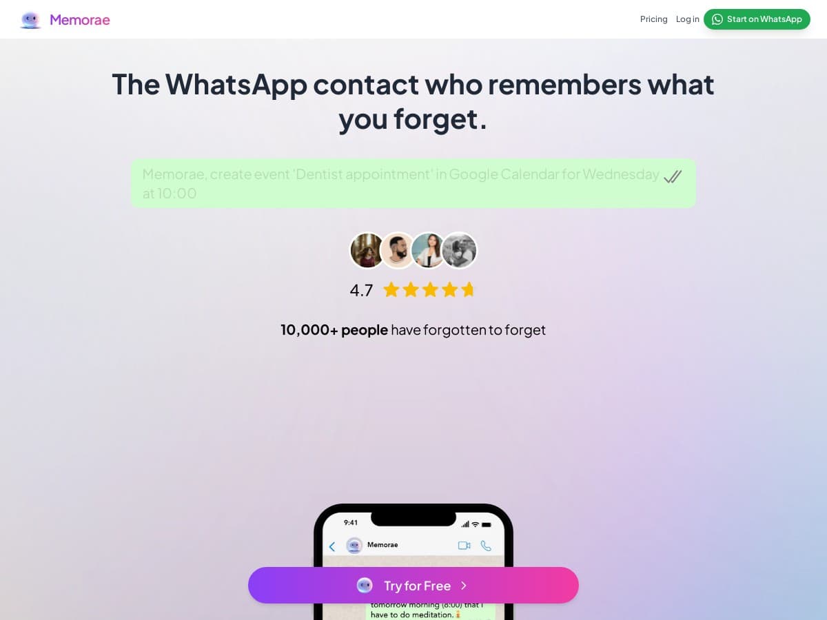 Memorae Review – Simplify Your Tasks with WhatsApp