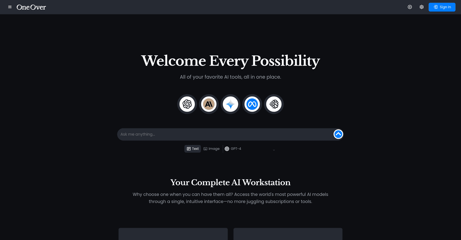 OneOver.com Review – Your Ultimate AI Tool Hub