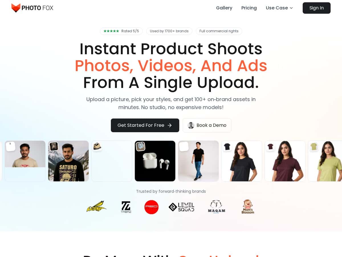 PhotoFox AI Review – Effortless Product Visuals