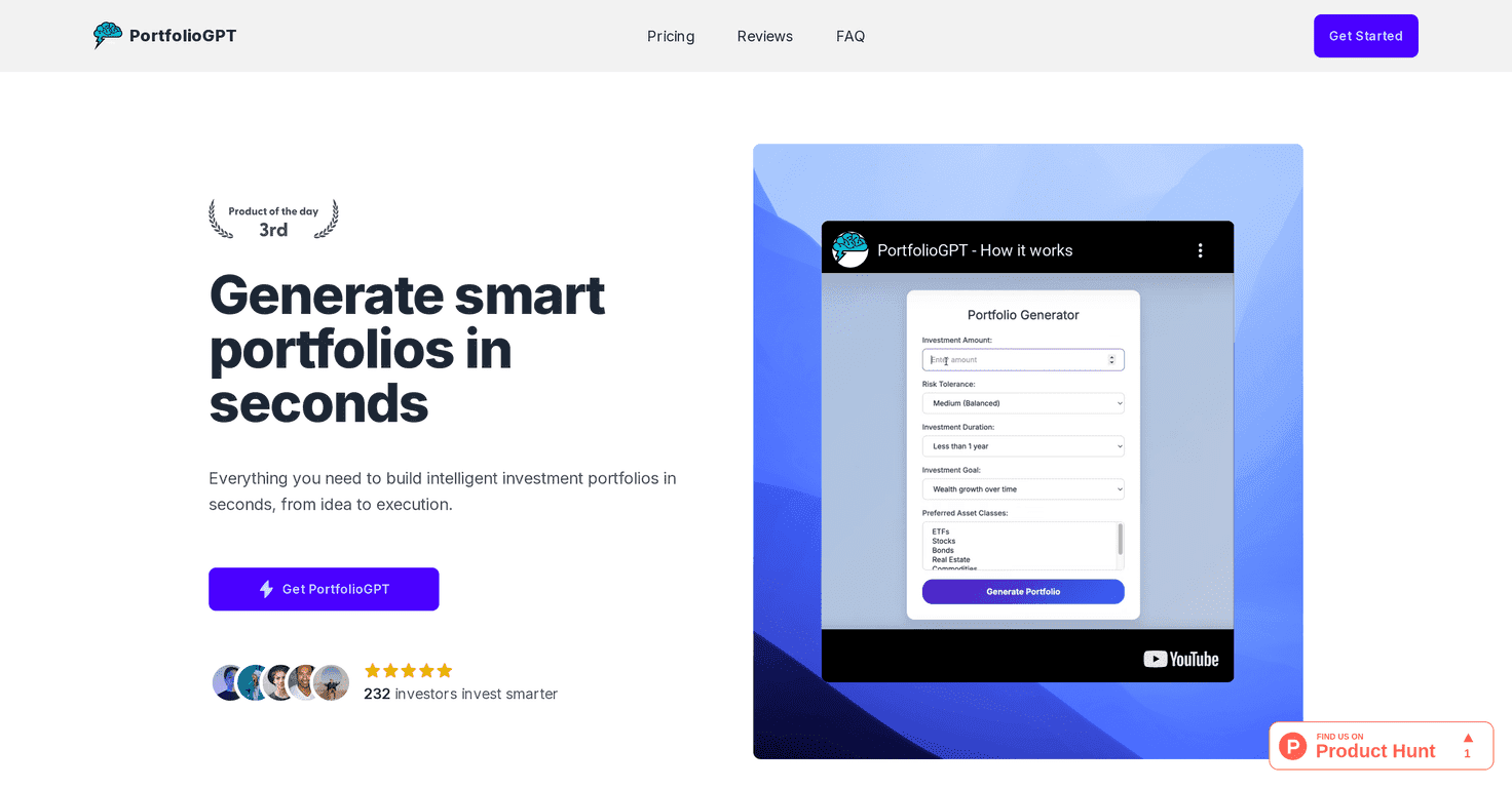 PortfolioGPT Review – Revolutionizing Investment Choices