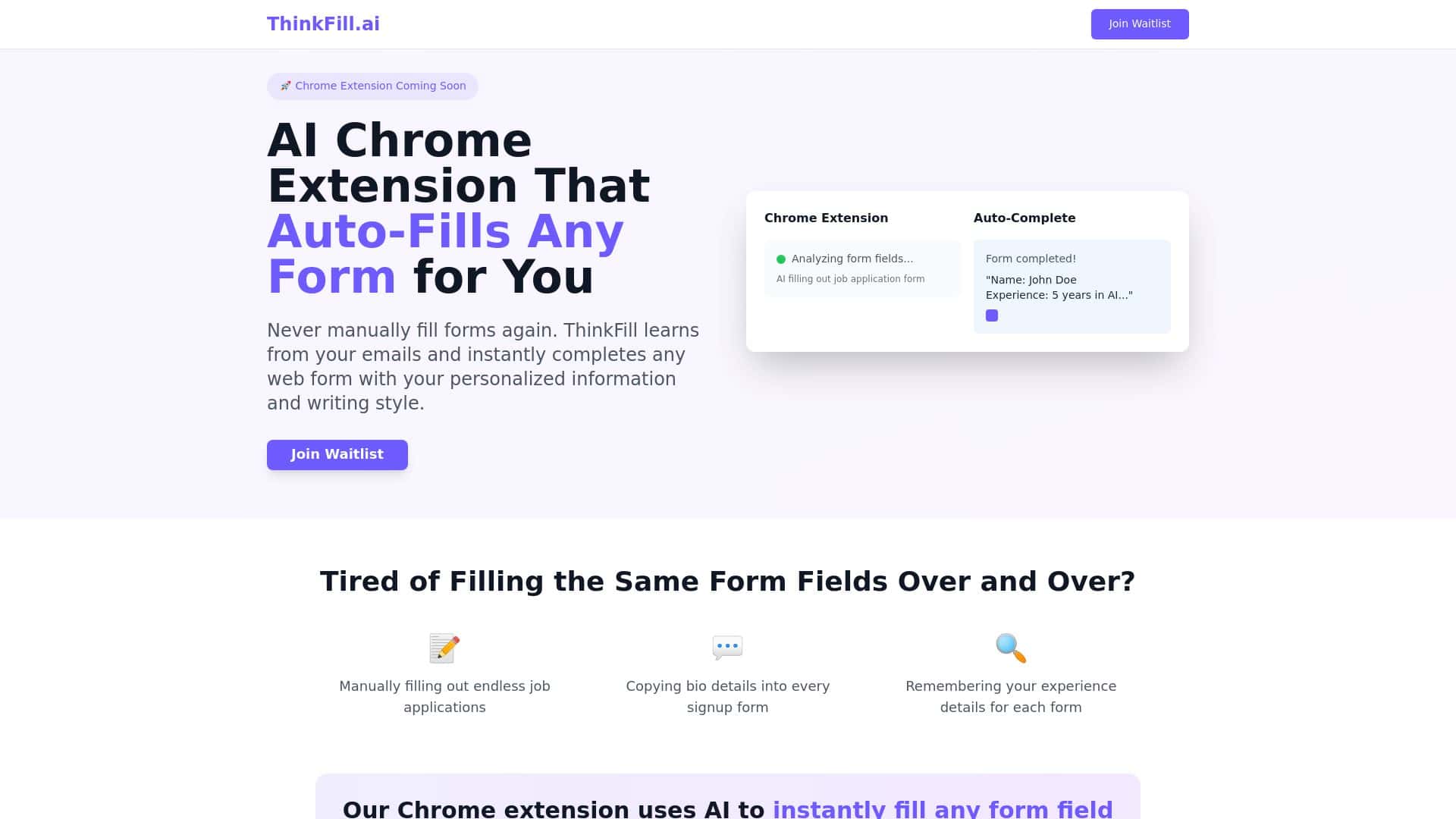 ThinkFill.ai Review – Simplify Form Filling with AI
