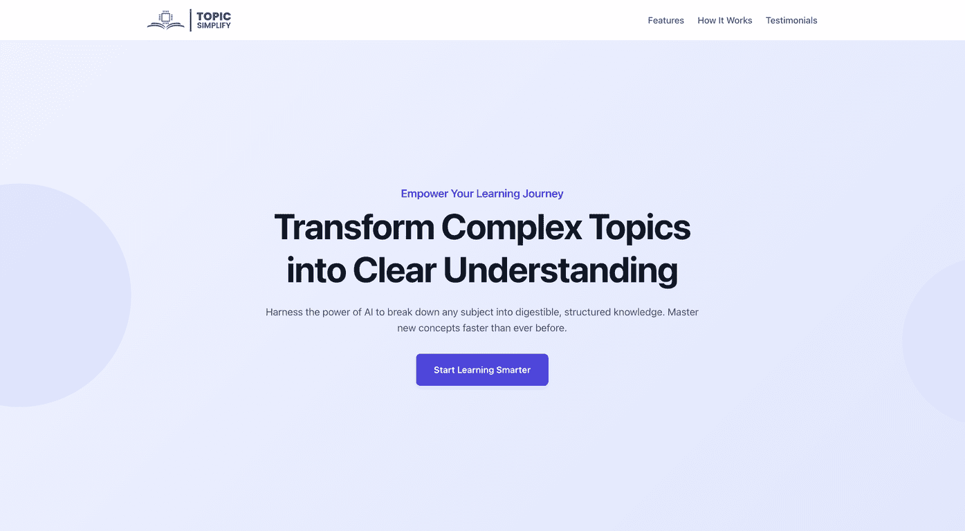 TopicSimplify Review – Your AI Learning Companion