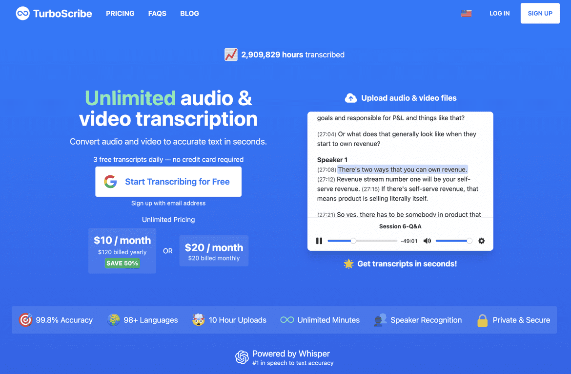 TurboScribe v2.1 Review – Efficient AI Transcription Unleashed