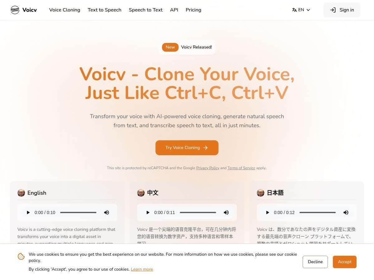 Voicv Review – Amazing Voice Cloning Made Easy