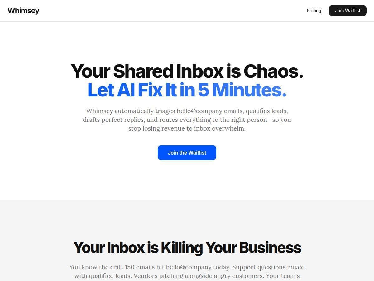 Whimsey Review – Streamline Your Inbox with AI