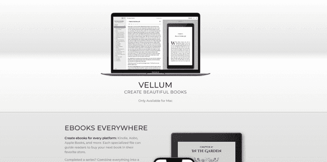 la captura de pantalla del panel de control de vellum