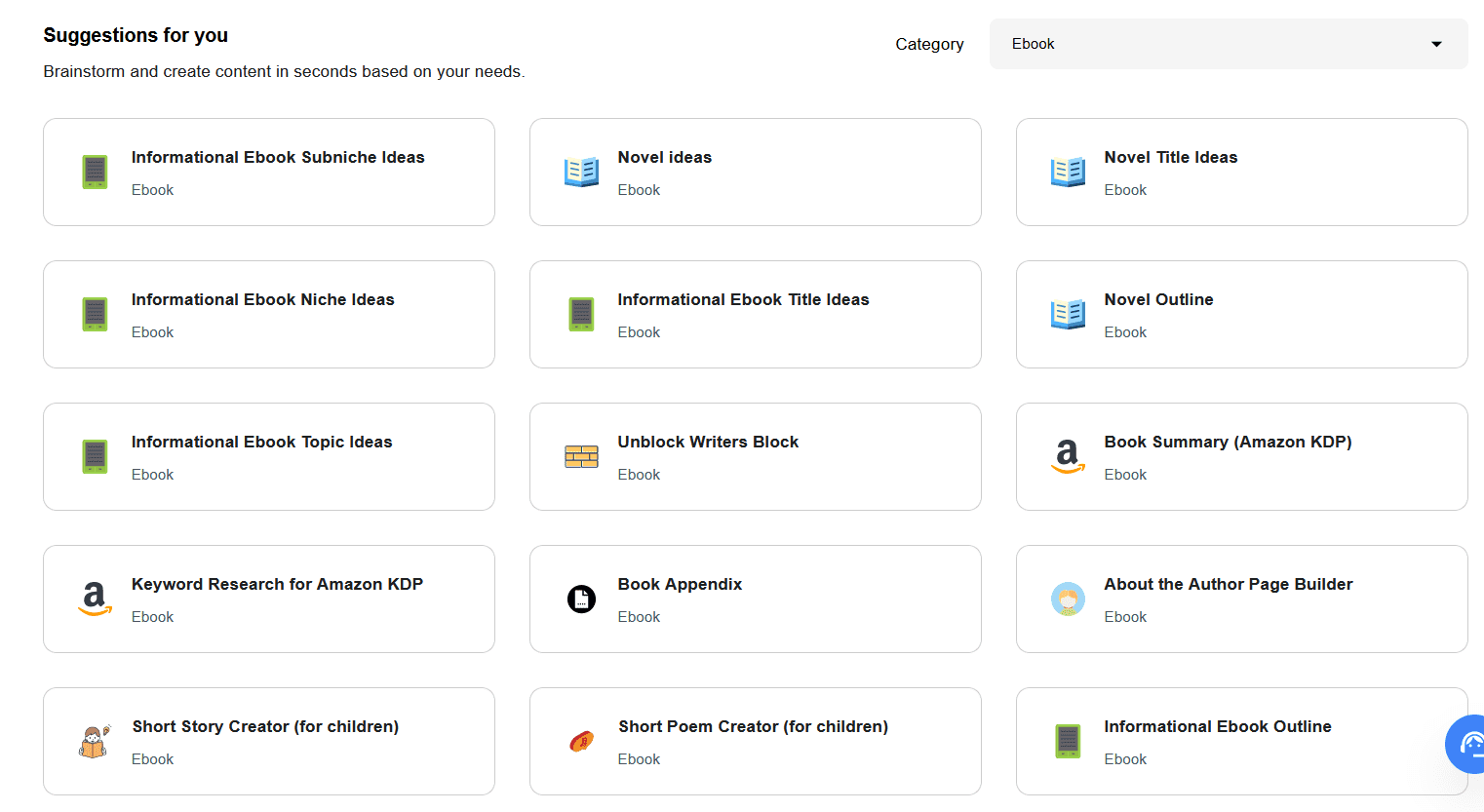 Ebooks Ideas Generator