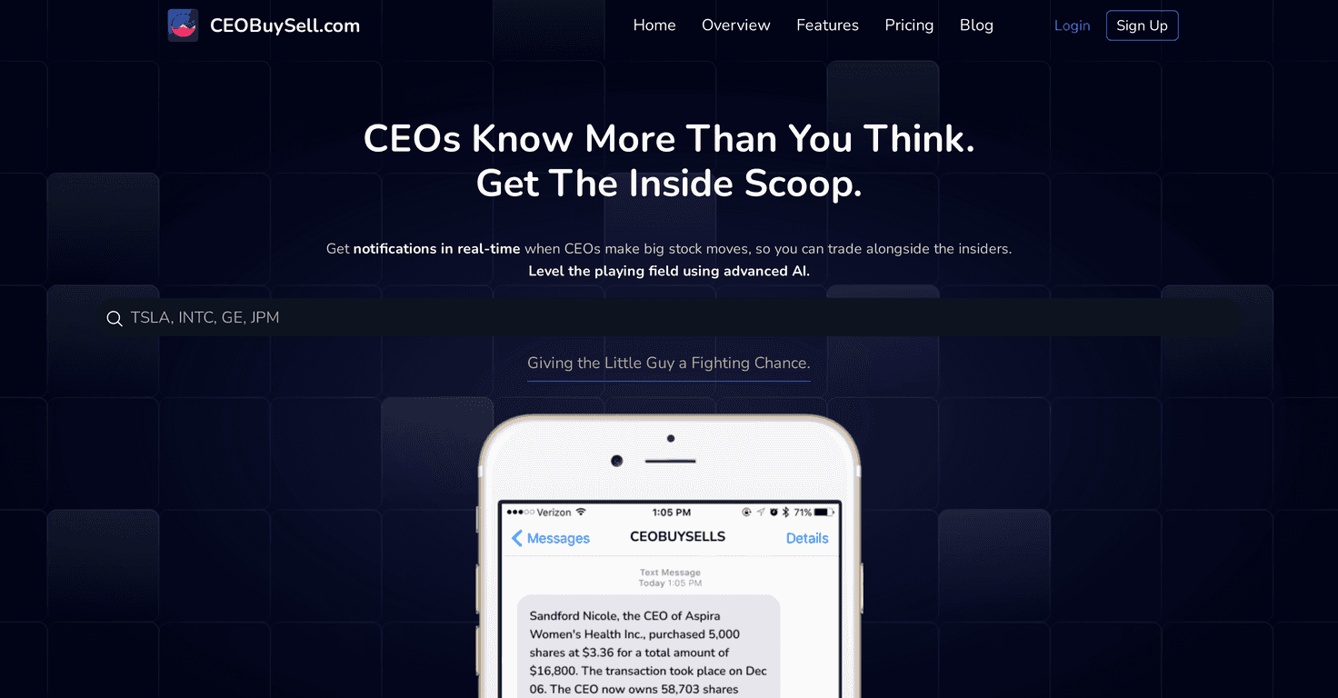 CEOBuySell Review – Track Insider Stock Transactions Easily
