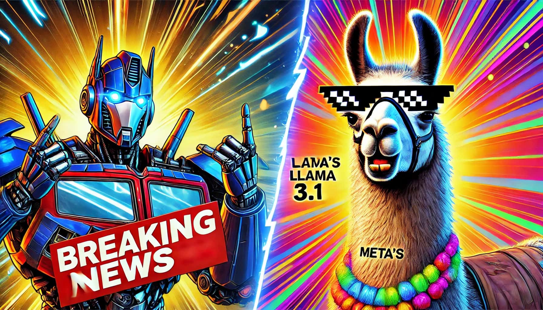 DALL·E 2024 07 26 16.34.01 A Provocative Meme Style Image In 16 9 Format Summarizing The Latest AI And Technology Breakthroughs Without Using Letters Symbols Or Words. Show A