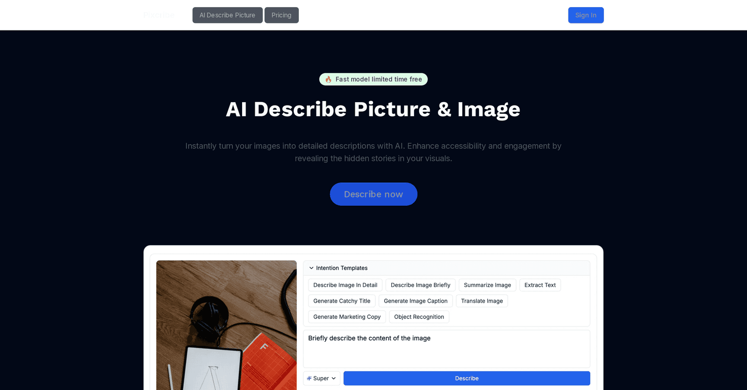 Pixcribe Review – Transform Images into Engaging Text