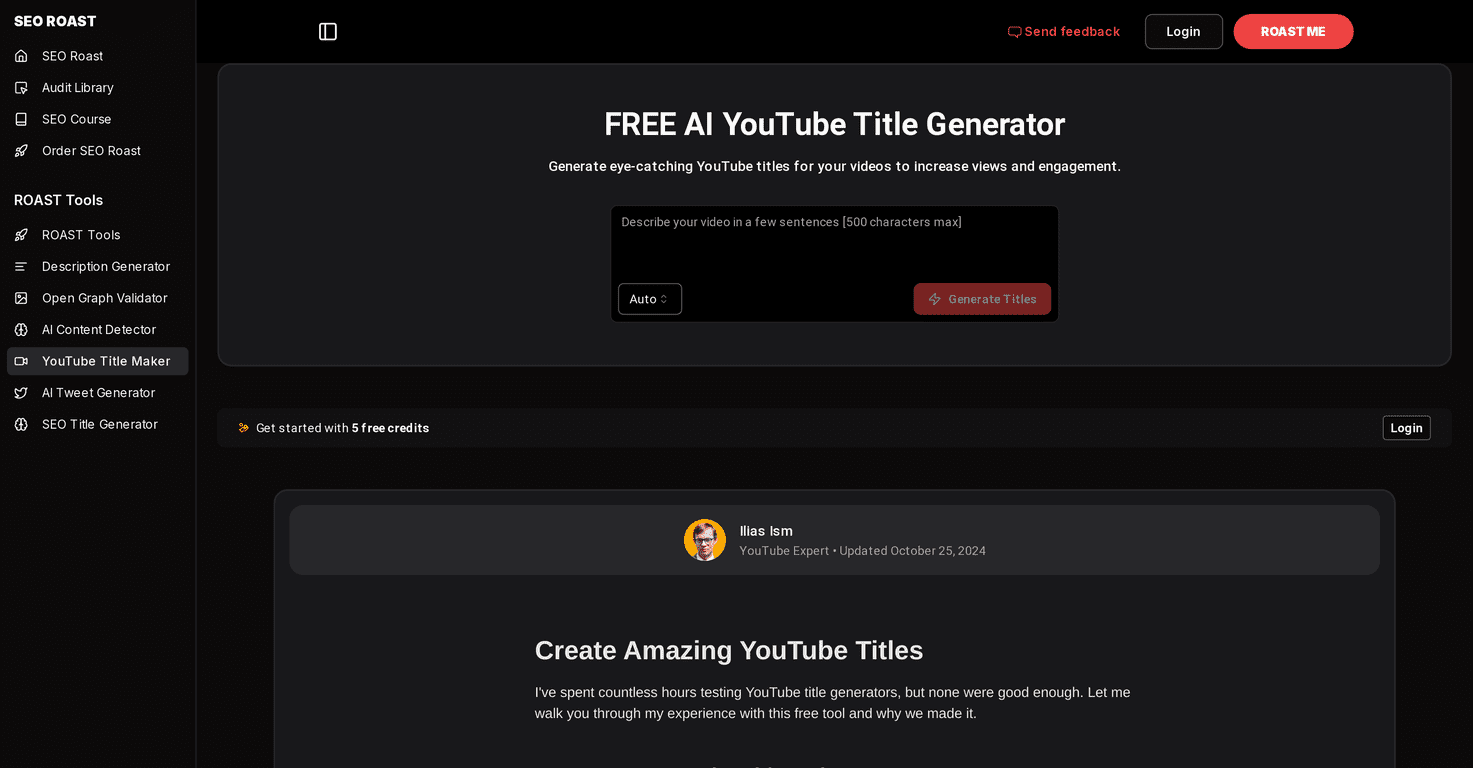 Free Ai Youtube Title Generator