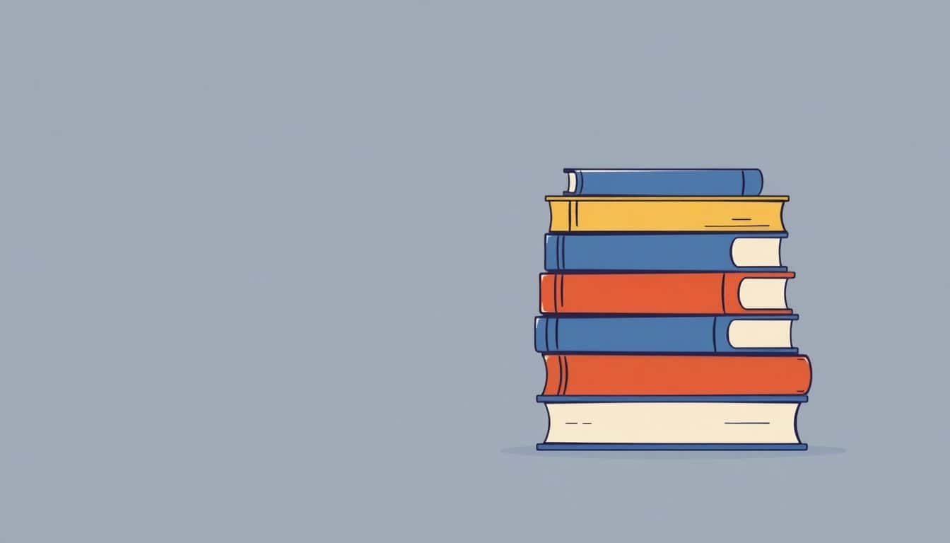 Minimalist illustration of a stacked set of books with stylish, cohesive cover designs, emphasizing a modern and professional aesthetic.