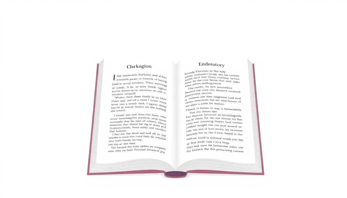 Minimalist illustration of an open eBook with clear text, set against a simple background, featuring soft colors, a magnifying glass, and adjustable font icons to symbolize accessibility.