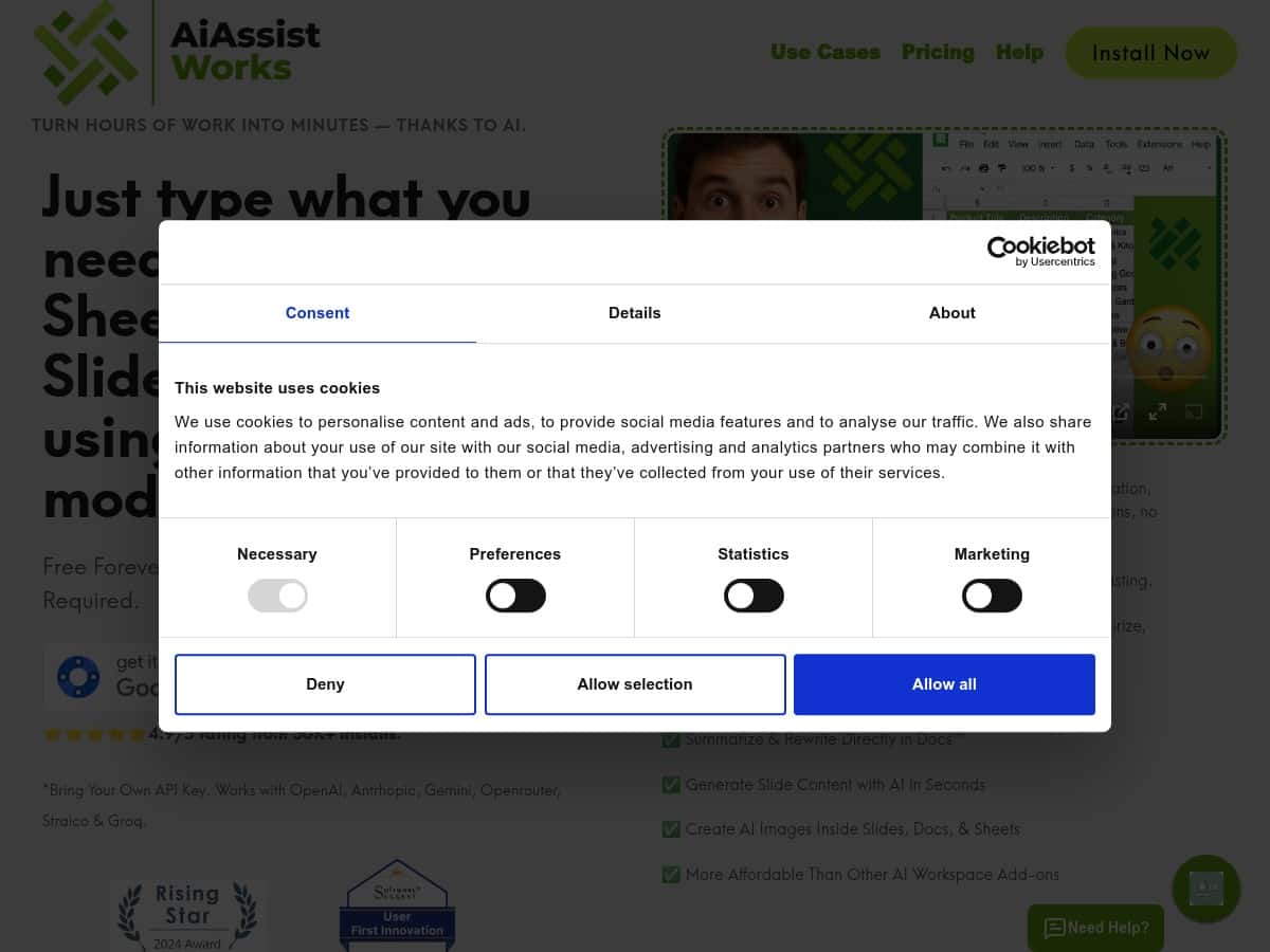 Reseña de AiAssistWorks: Aumenta la productividad con IA en Google Workspace