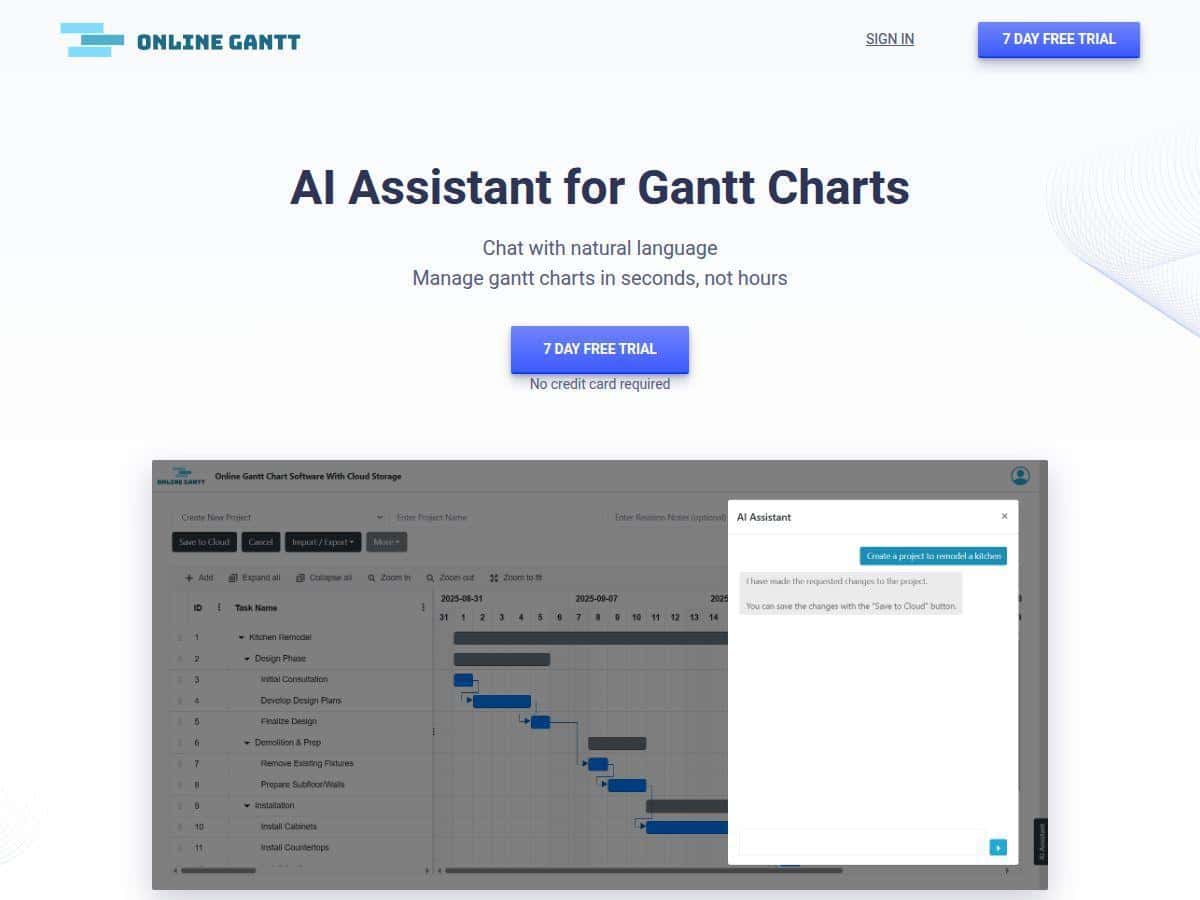 Revisión de Gantt en línea – Simplifica la planificación de proyectos con IA