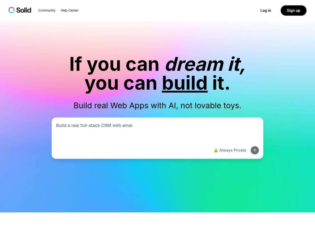 Solid Review – Creador de aplicaciones full-stack fácil de usar