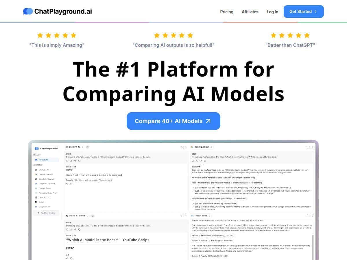 ChatPlayground.ai Reseña – Herramienta definitiva de comparación de modelos de IA