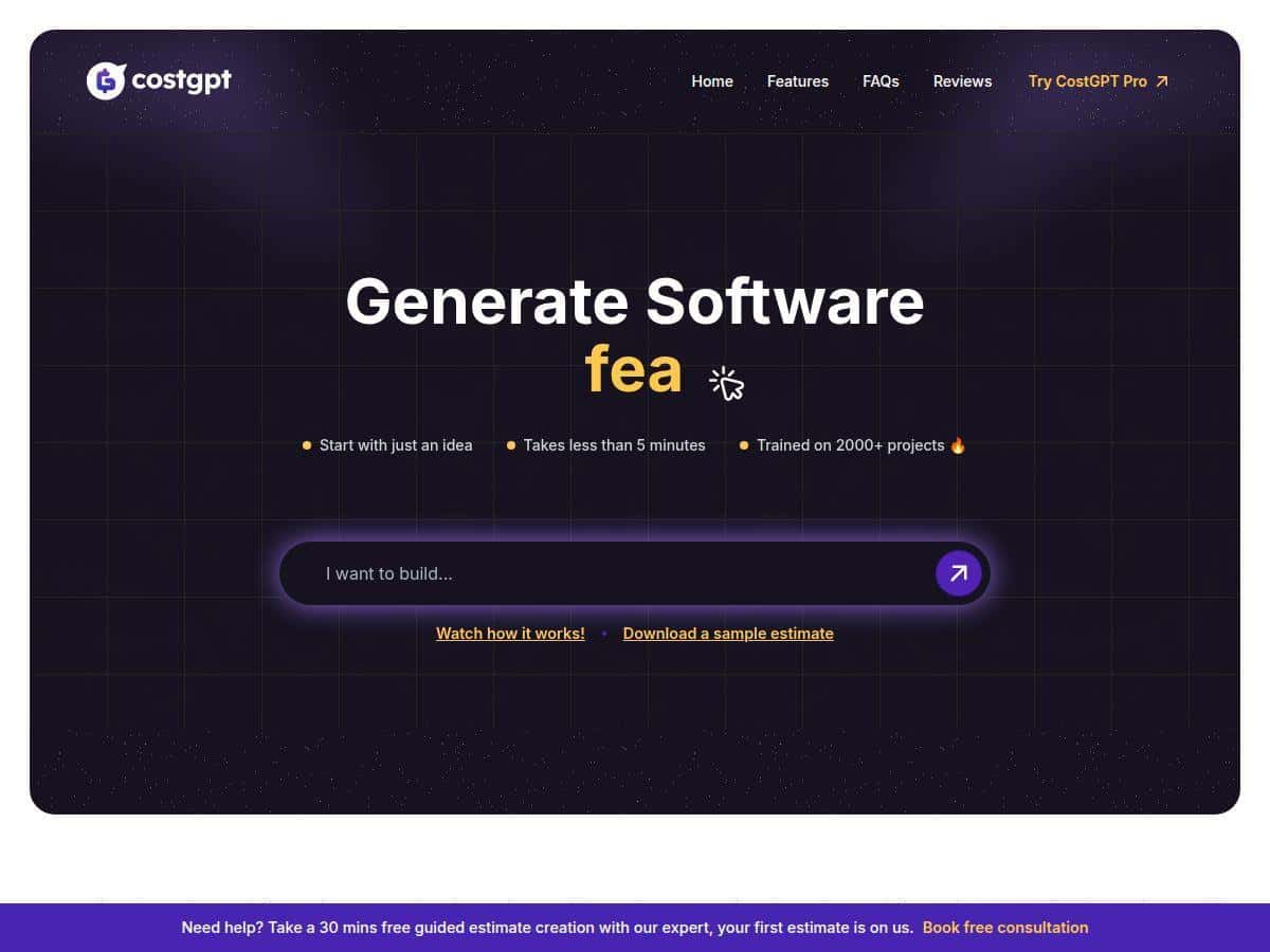 CostGPT AI Review – Quick, Accurate Software Cost Estimator