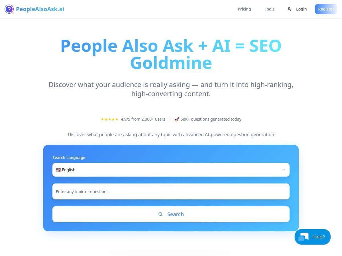 PeopleAlsoAsk Bewertung – Ein freundlicher Blick auf dieses SEO-Tool
