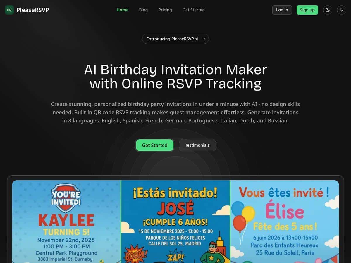 PleaseRSVP Reseña – Invitaciones de cumpleaños para niños sin esfuerzo