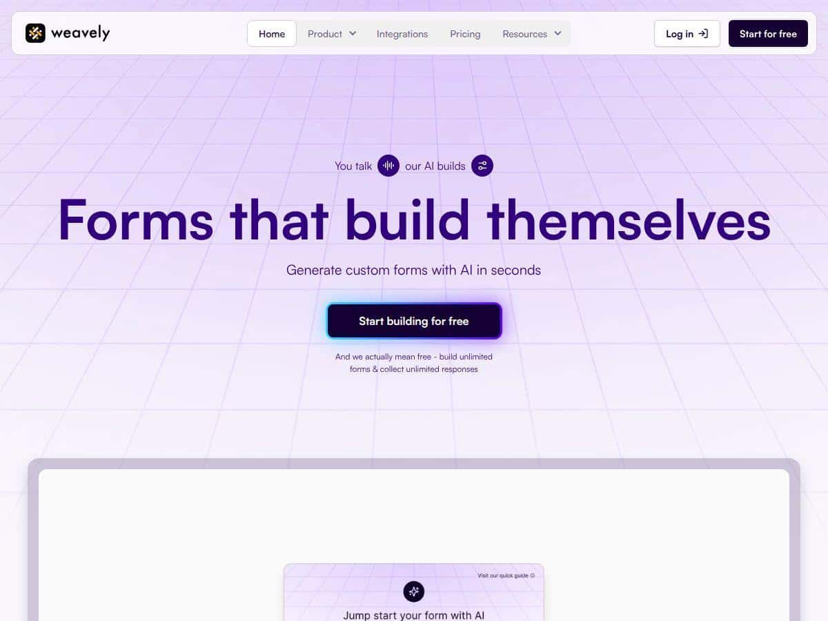 Weavely Reseña – Descubre el futuro de la creación de formularios inteligentes.