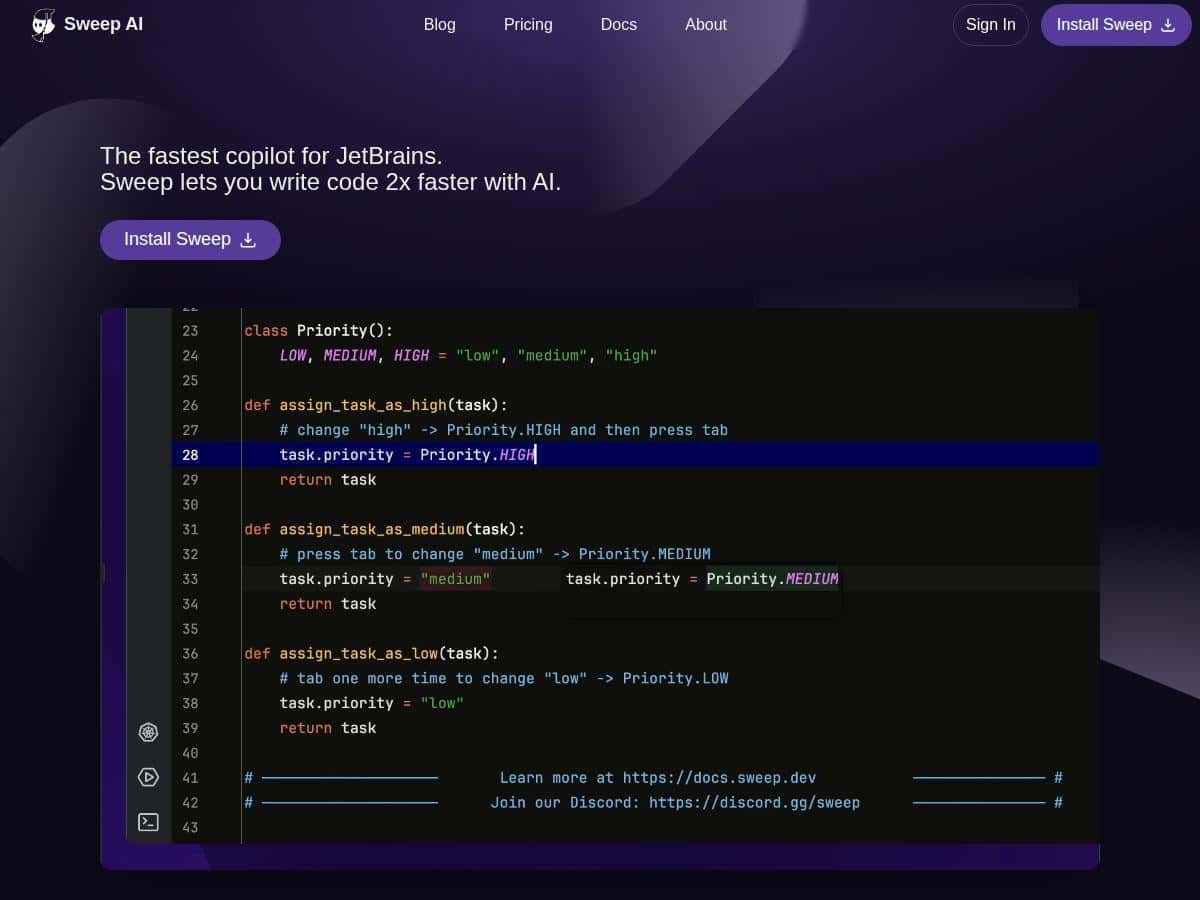 Revisión de Sweep – Un asistente de IA para IDEs de JetBrains