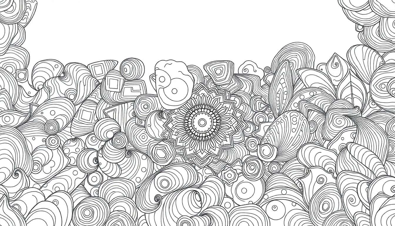 Generador de Libros para Colorear con IA creando arte de línea en blanco y negro