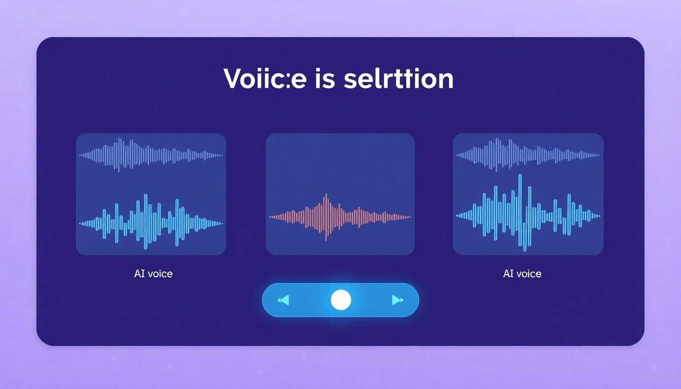 Voice selection interface for audiobooks