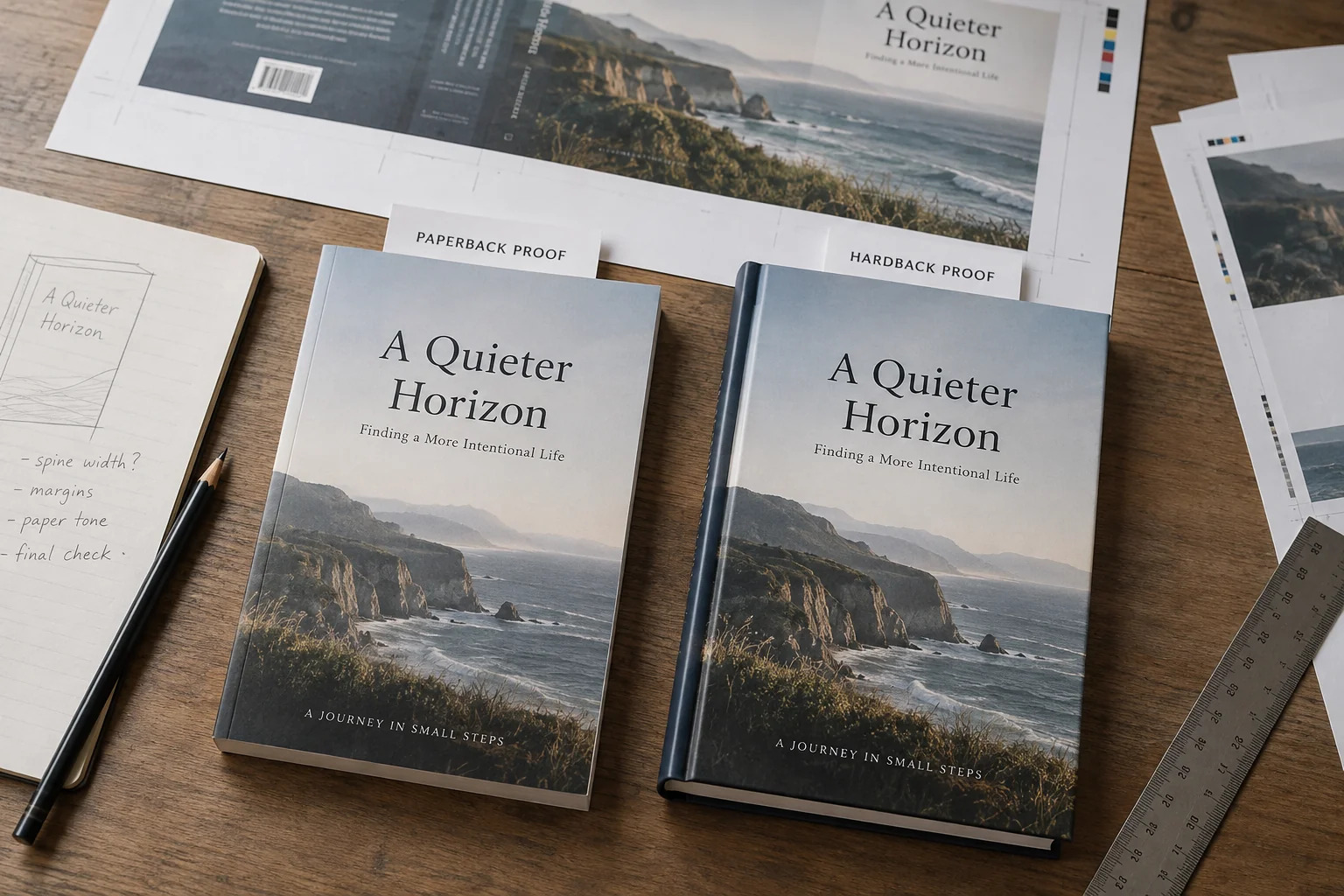 Separate paperback and hardback proof copies