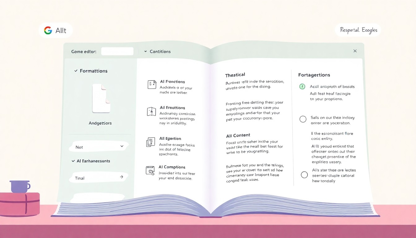 Book editor features panel with formatting tools